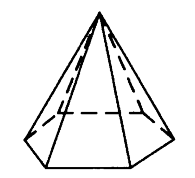 Сторона основания шестиугольной пирамиды равна 22. Десятиугольная пирамида. Шестиугольная пирамида рисунок. Изобразите пирамиду. Ребро шестиугольной пирамиды.